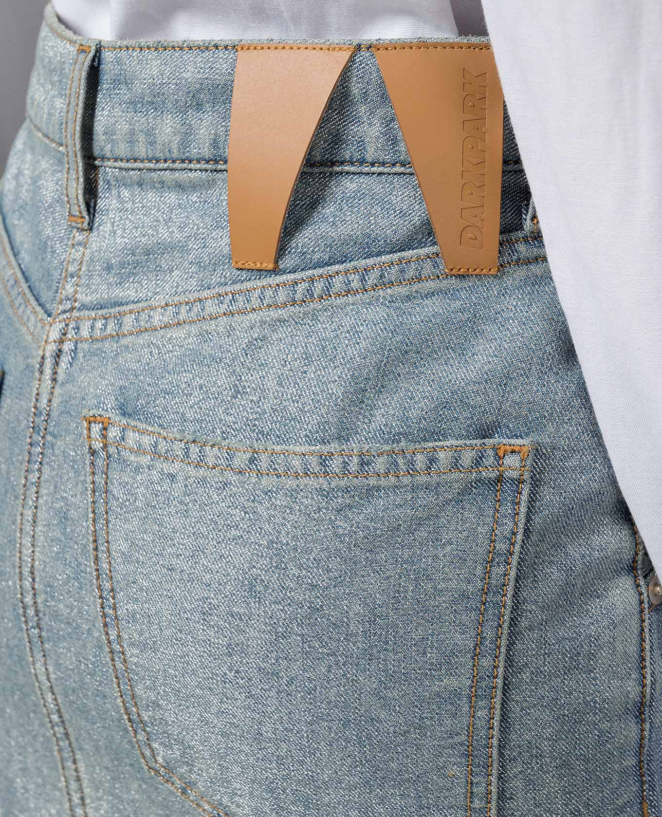 Erika blue denim skirt with lurex DARKPARK 5