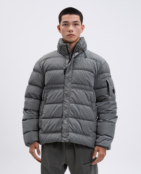 C.P. Company Green Chrome-R down jacket with logo MOW012A005904G