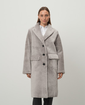 Babe Pay Pls Gray sheepskin coat 2130MERINO