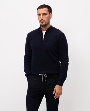 Cashmere&Whiskey Blue cashmere sweater MU8661312341R