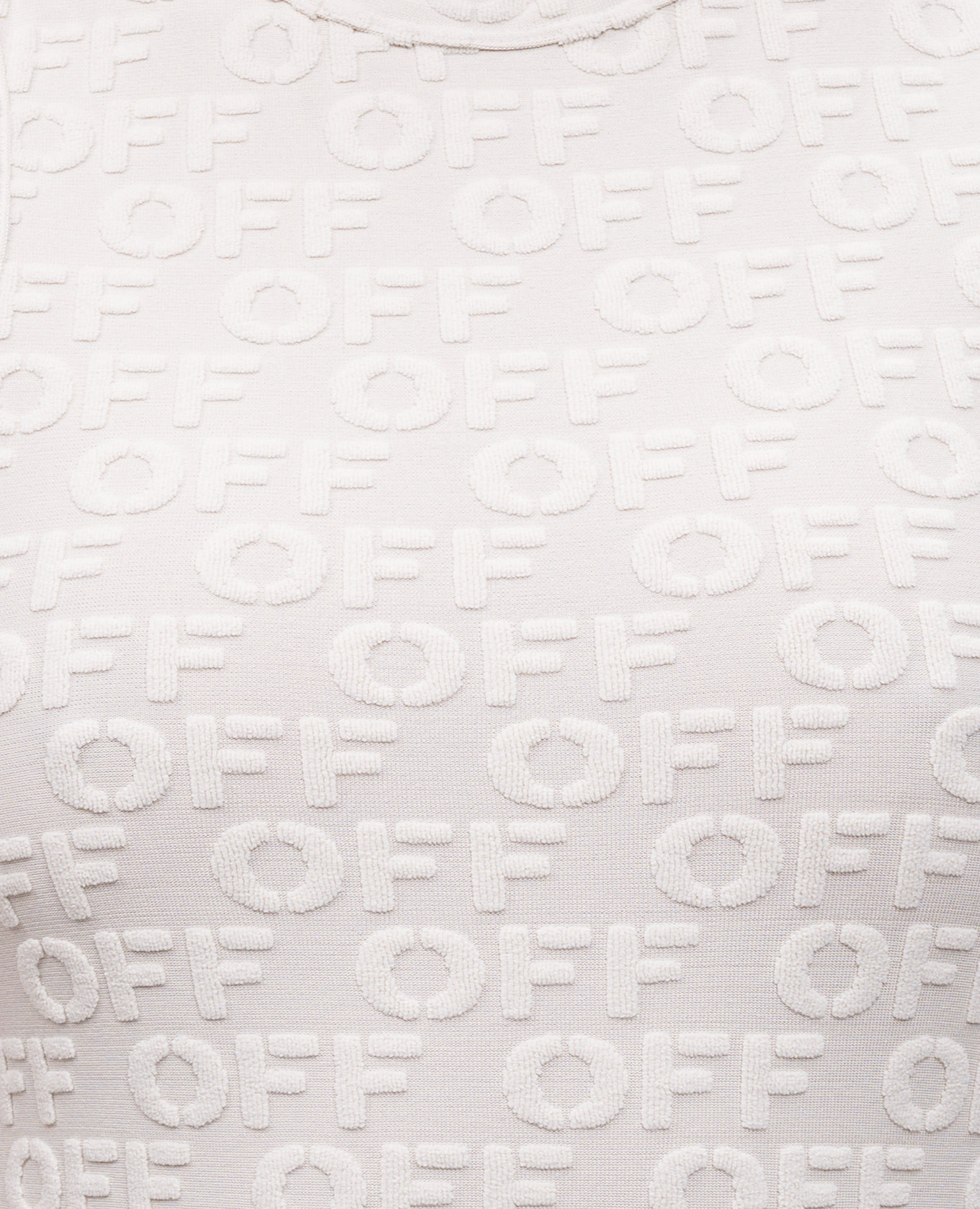 Beige dress with logo pattern Off-White 5