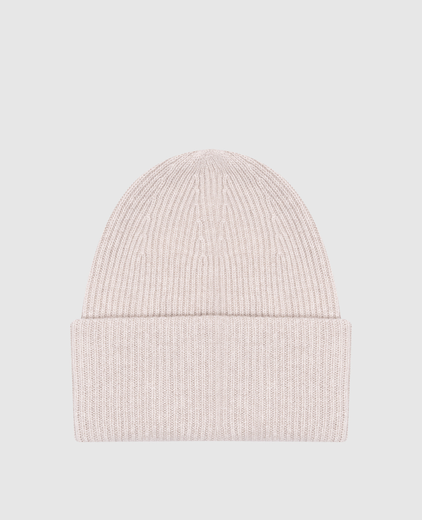 

Beige Stockholm cap made of cashmere with a rib LISA YANG