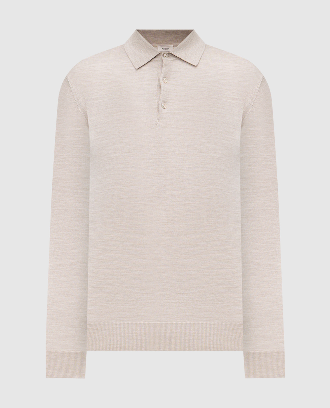 Beige wool, cashmere and silk polo shirt Agnona