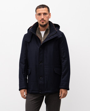 Cashmere&Whiskey Blue wool and cashmere jacket 7400855219