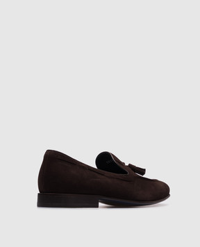Stuart Weitzman BERK brown suede loafers with tassels SK553