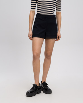 Twinset Blue shorts with logo emblem 251TP2043