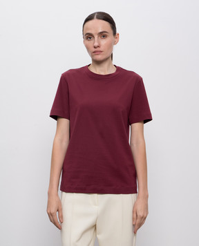 Brunello Cucinelli Burgundy straight-cut T-shirt M0T81BI100