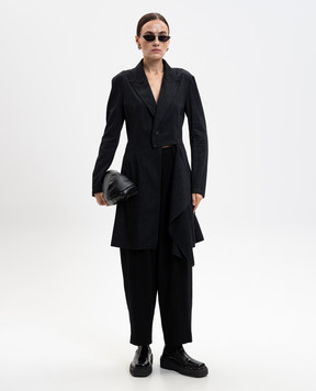 Y`S Yamamoto Gray long jacket YLJ01008