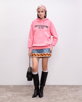 Valentino Chez Valentino pink printed hoodie 6B3MF24D960