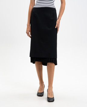 Juun.j Black wool skirt JW5927W035