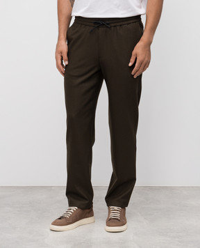 Sease Khaki wool pants PT037TN271