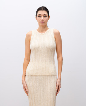 Khaite Beige Lena silk and cashmere top 9744309