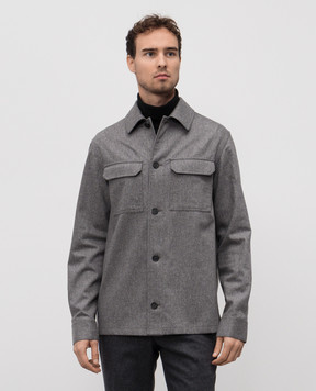 Slowear Gray wool and cashmere shirt 63I0304932A