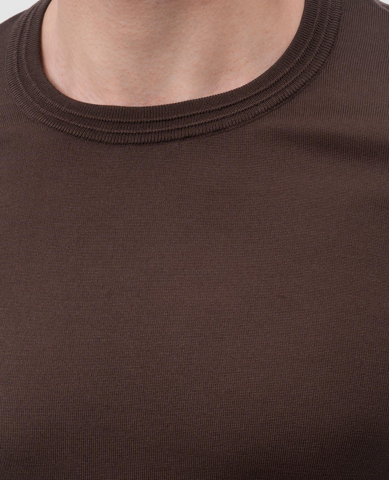 Brown silk jumper with DG logo monogram embroidery Dolce&Gabbana 5