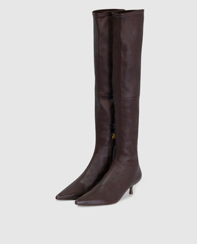 Simkhai Joni brown leather over the knee boots 525S022STLEA