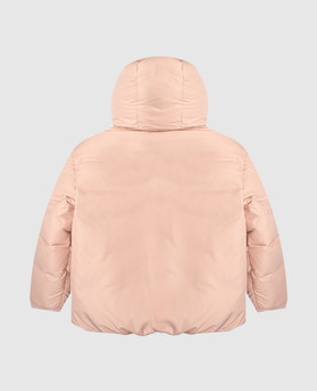 Dolce&Gabbana Children's pink down jacket with DG logo monogram L5JBS1FUS3W