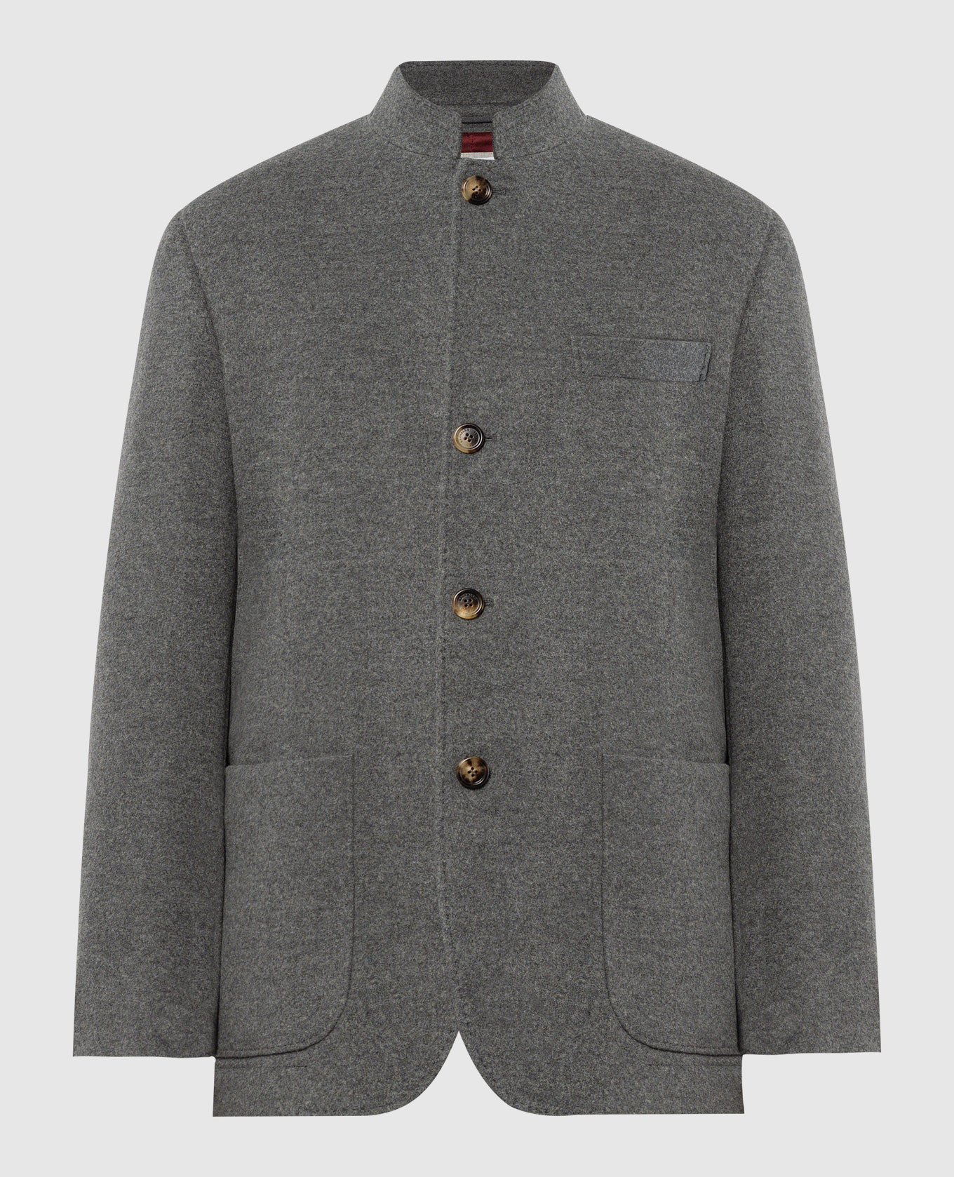 Gray cashmere coat brunello cucinelli