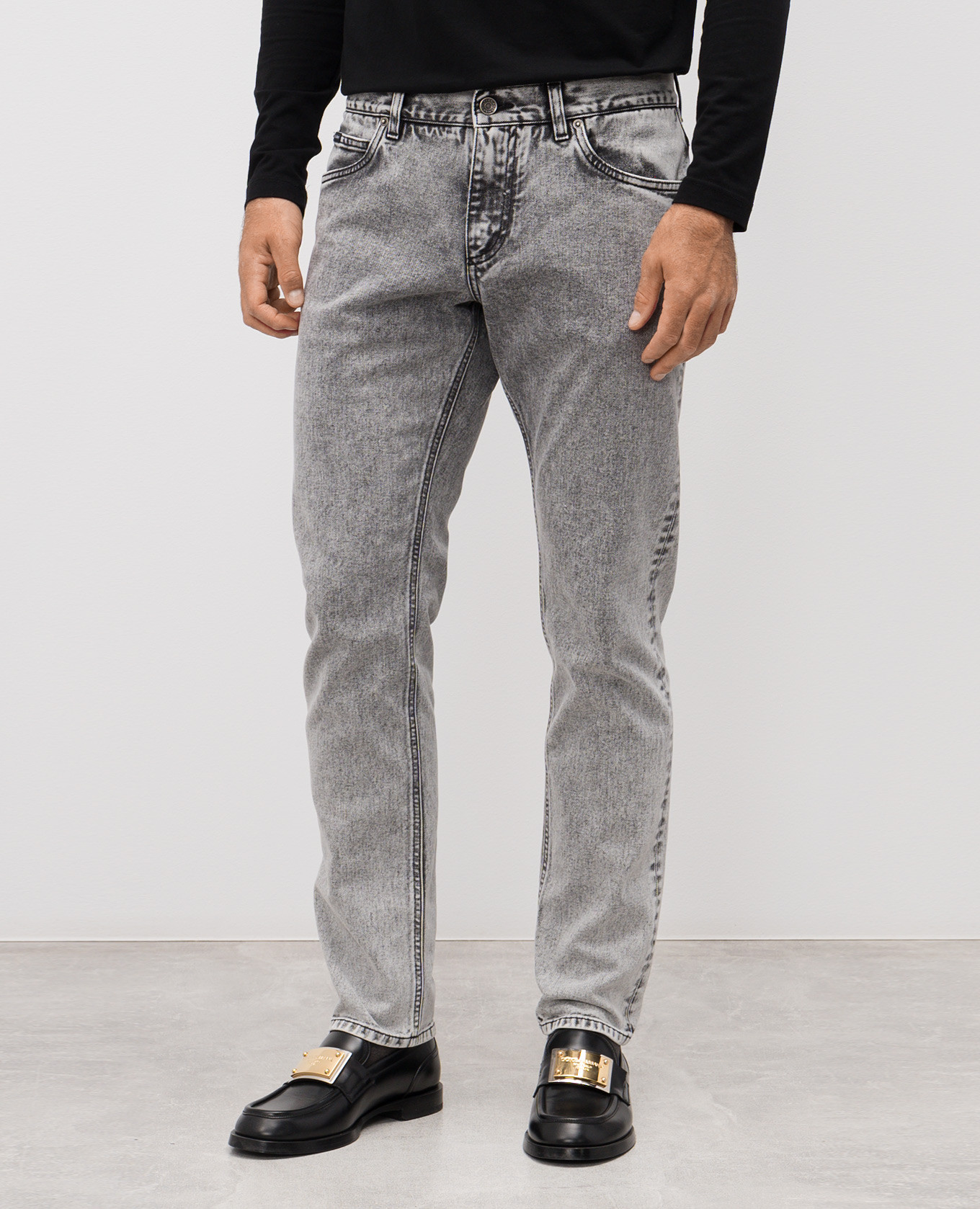 

Grey jeans with logo Dolce&Gabbana