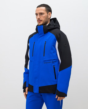 Stefano Ricci Blue ski down jacket with logo M6J4S00020IT2600
