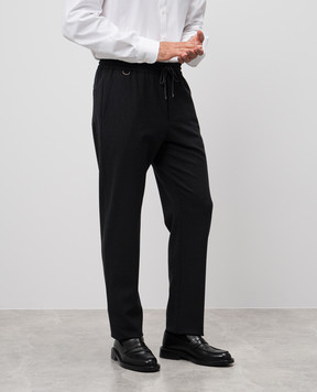 Agnona Gray pants made of wool with a metal accessory T706U6YUW017