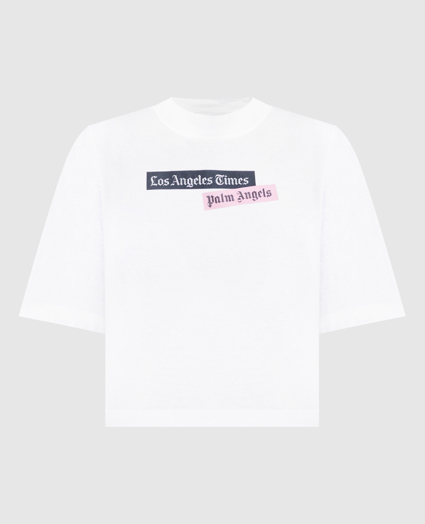 White T-shirt with logo print Palm Angels