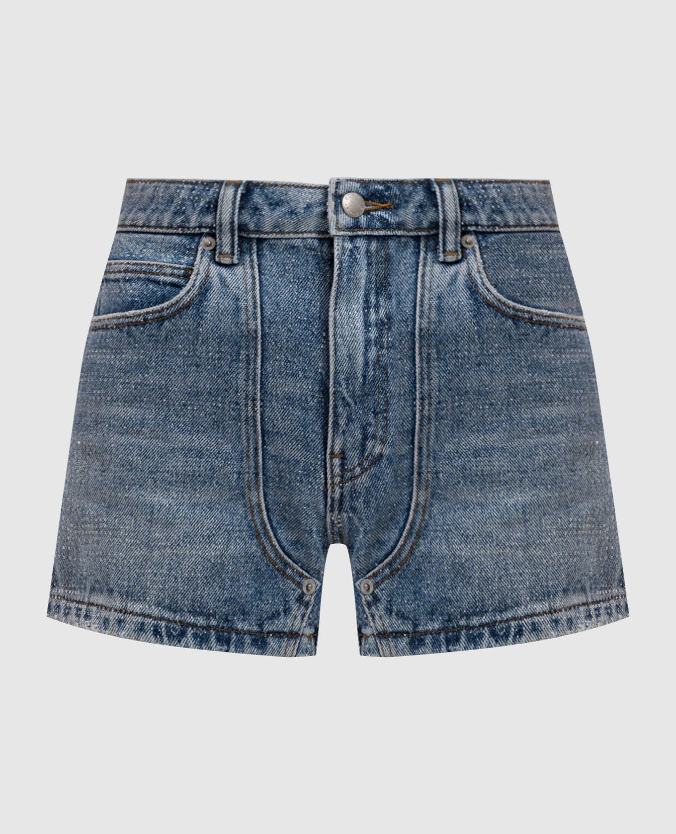 Blue denim shorts with crystals Alexander Wang