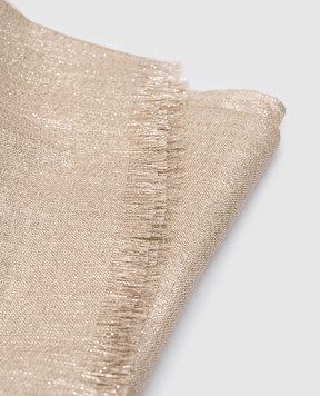 Brunello Cucinelli Brown stole with cashmere and silk with lurex MSCDAR097