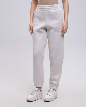 Alexander Wang White insulated joggers with logo print 4CC2254420