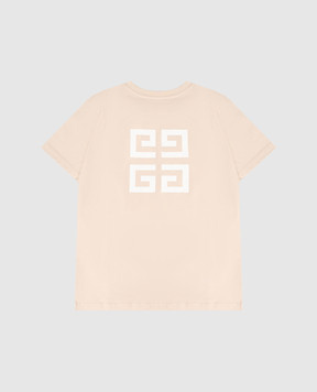 Givenchy Children's beige T-shirt with logo print H30718612