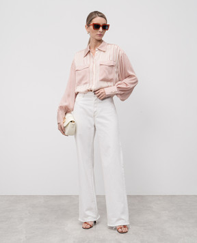 Twinset Beige striped blouse 251AP2205