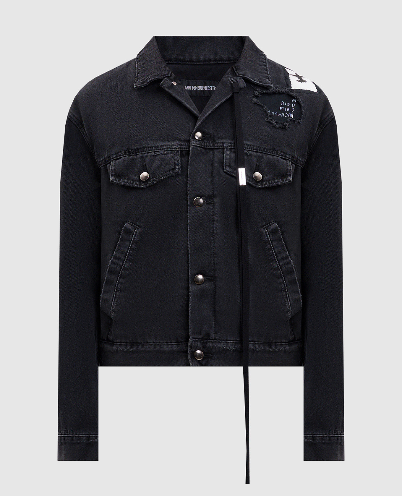 Raf black denim jacket Ann Demeulemeester