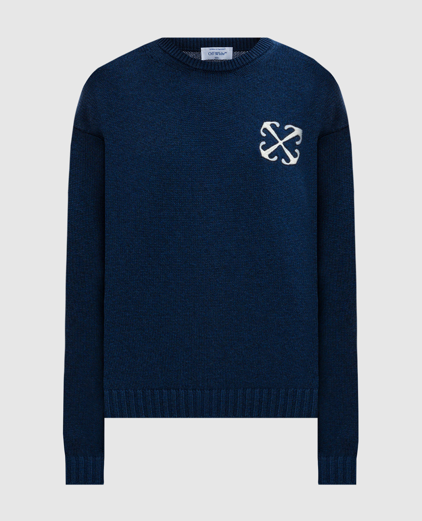 Wo Ws blue wool and cashmere sweater Off-White