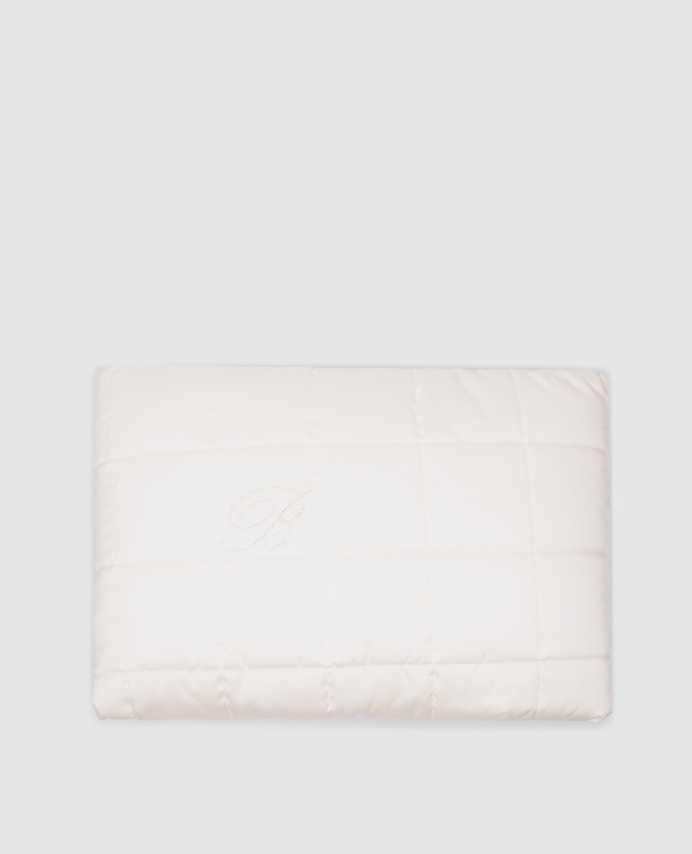 

Beige Corredo bedspread with Swarovski crystal monogram Blumarine