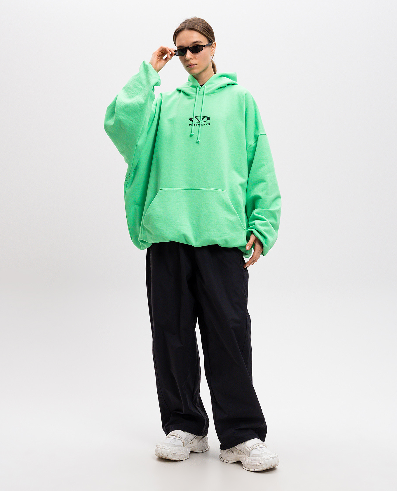 

Green logo hoodie Vetements
