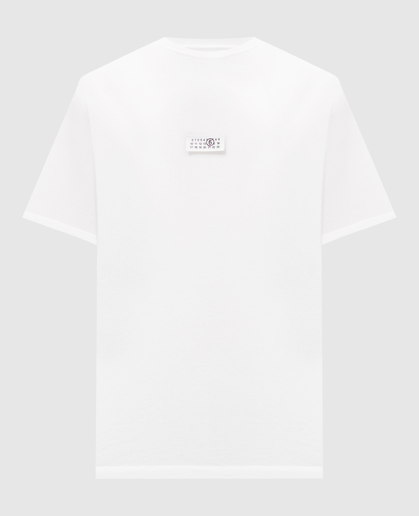 White t-shirt with logo patch