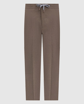 Marco Pescarolo CARACCIOLO cashmere khaki pants CARACCIOLO4843