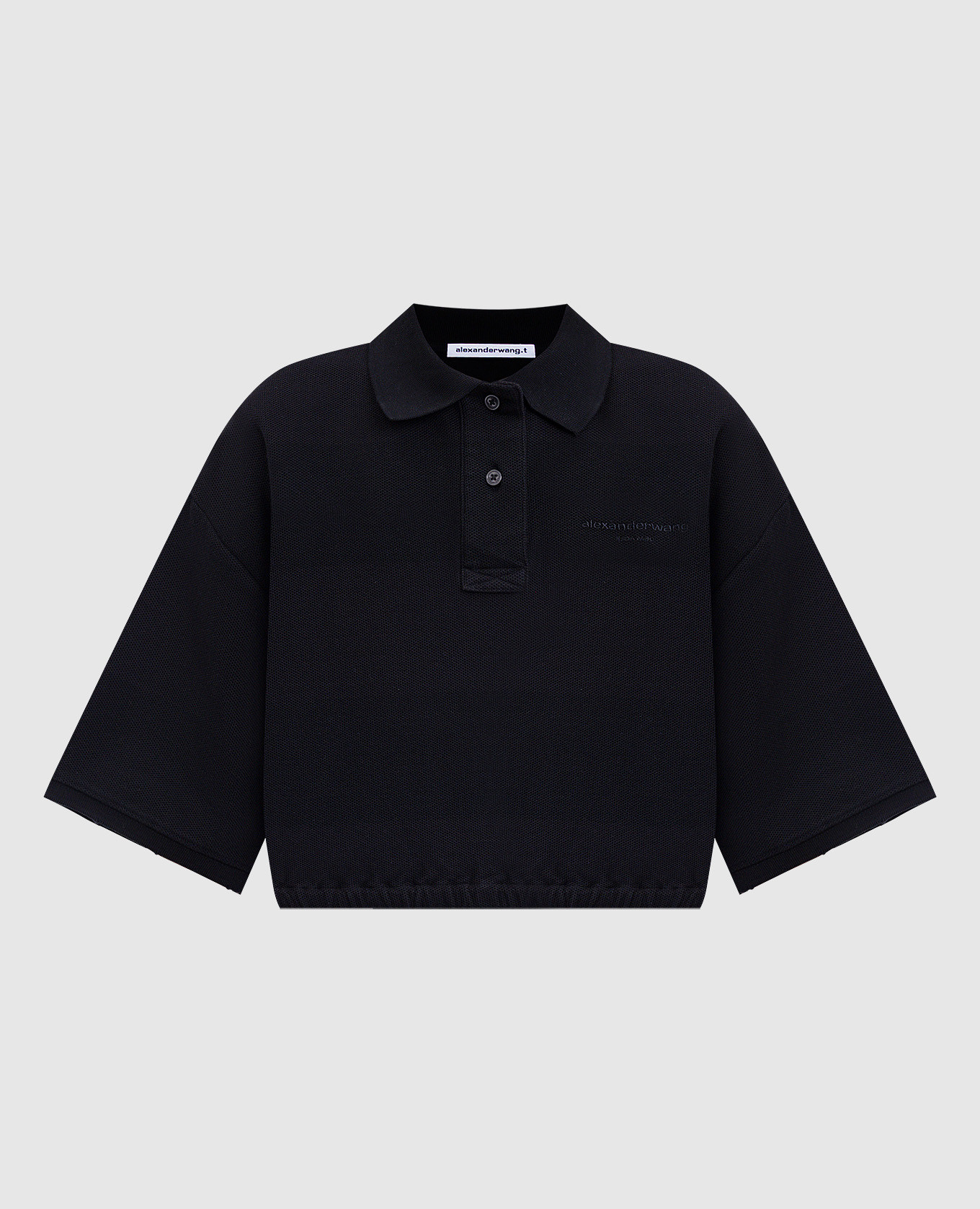 

Black polo shirt with embroidered logo Alexander Wang