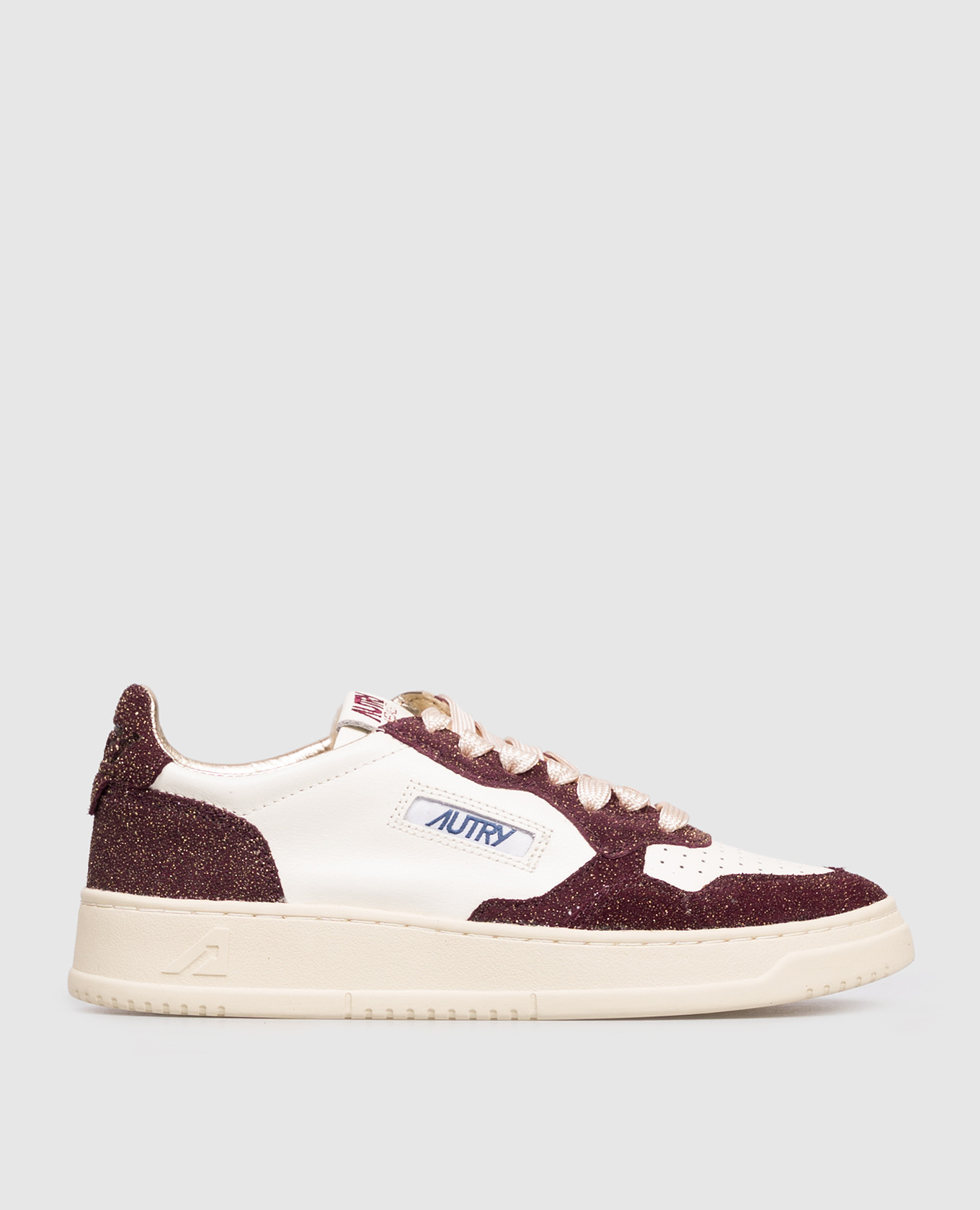 MEDALIST leather sneakers with glitter AUTRY