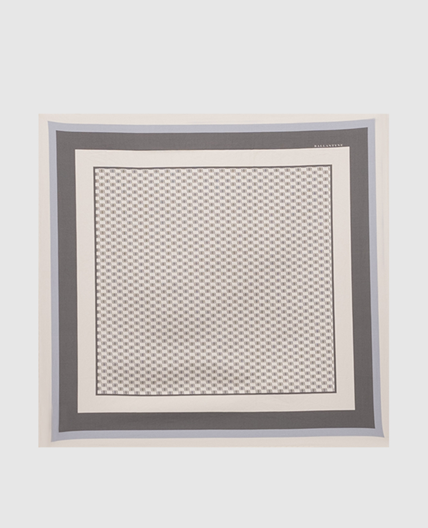 

White scarf made of silk with a pattern Ballantyne