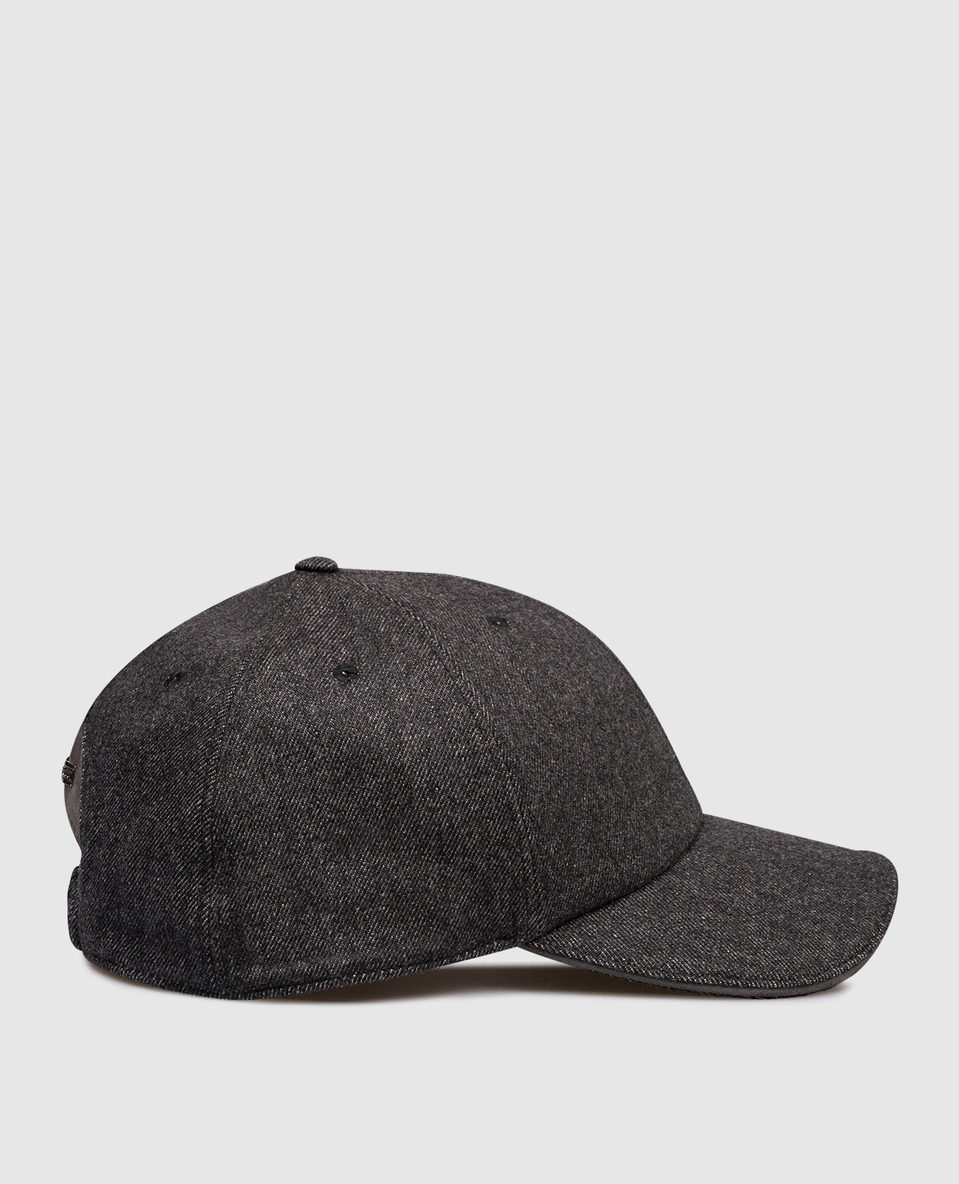 

Grey cashmere cap with logo Stefano Ricci