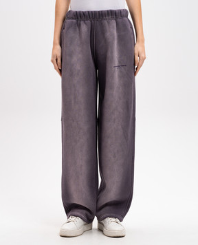 Alexander Wang Purple insulated track pants with crystals and logo UCC1254109
