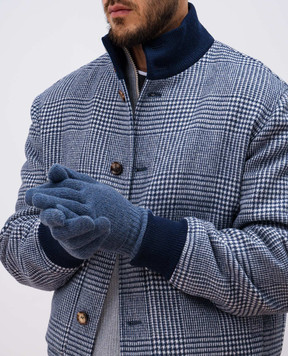 Brunello Cucinelli Blue cashmere gloves M2293118