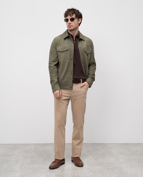 Stefano Ricci Green nubuck jacket M7J5100190MKOTG