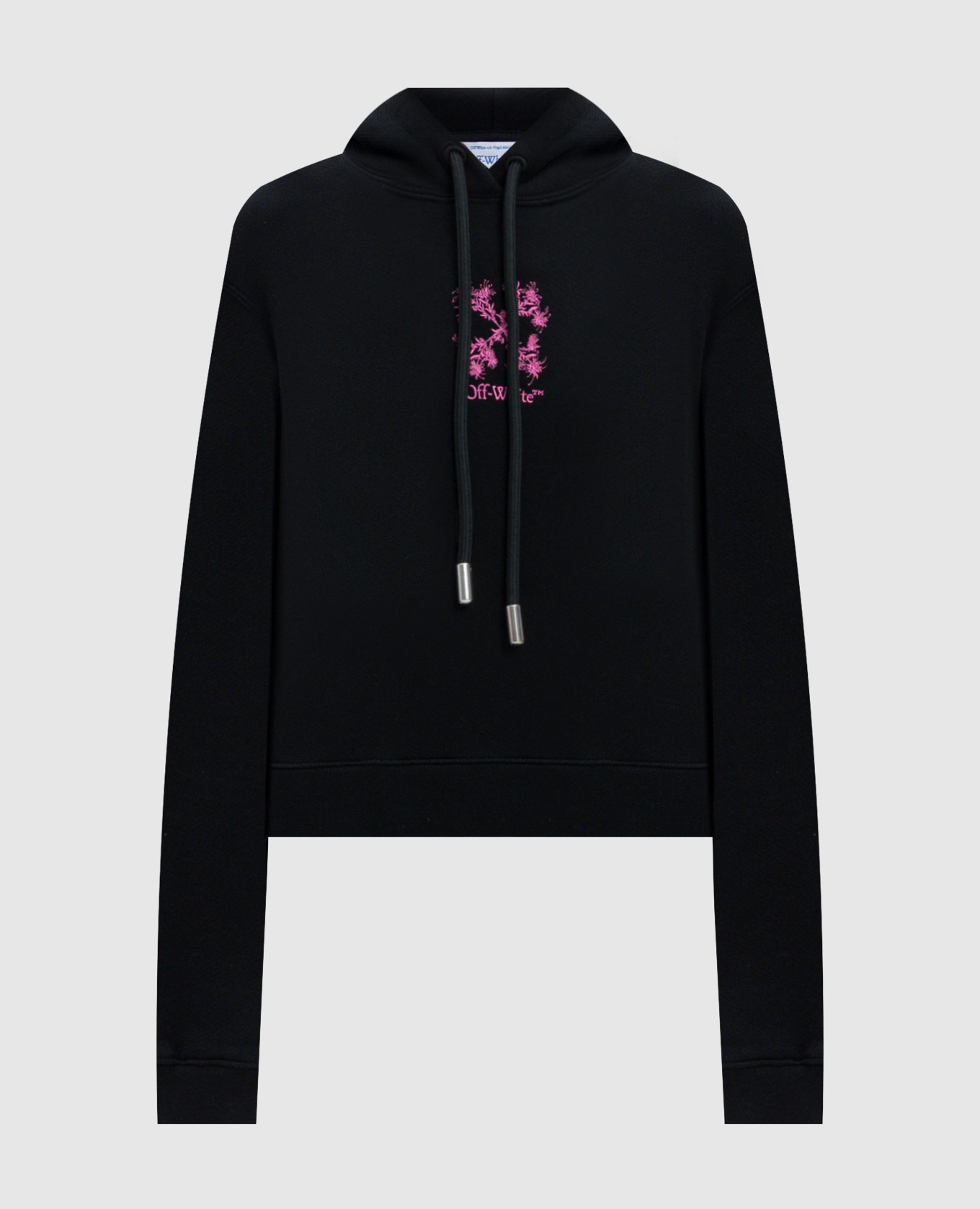 

Black cropped hoodie with Arrow logo embroidery Off-White