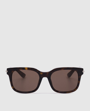 Alexander McQueen City T-Bar Brown Sunglasses 821681J0749