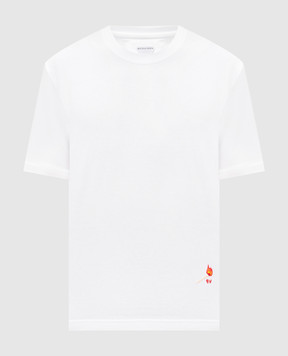 Bottega Veneta White T-shirt with embroidery 825172V4N50