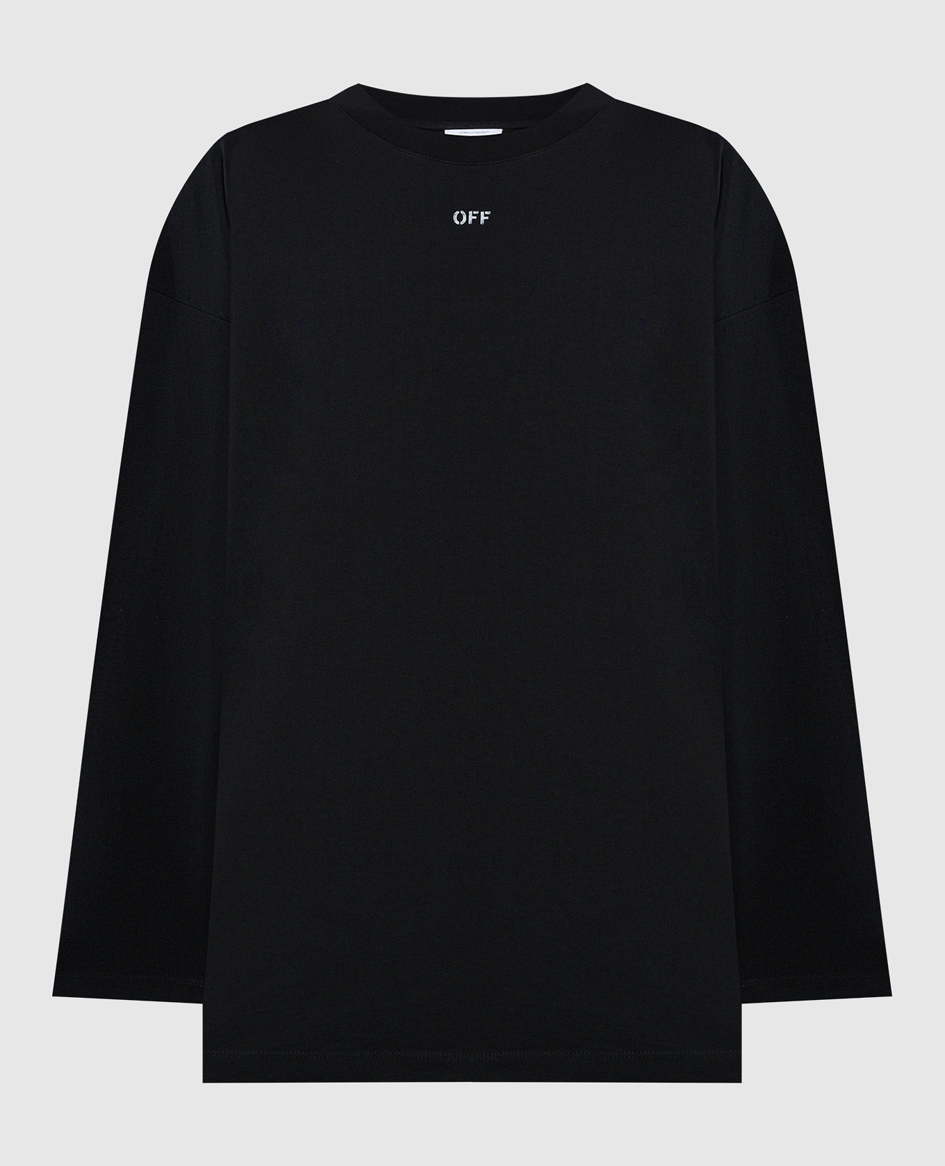 Black longsleeve with logo print off-white