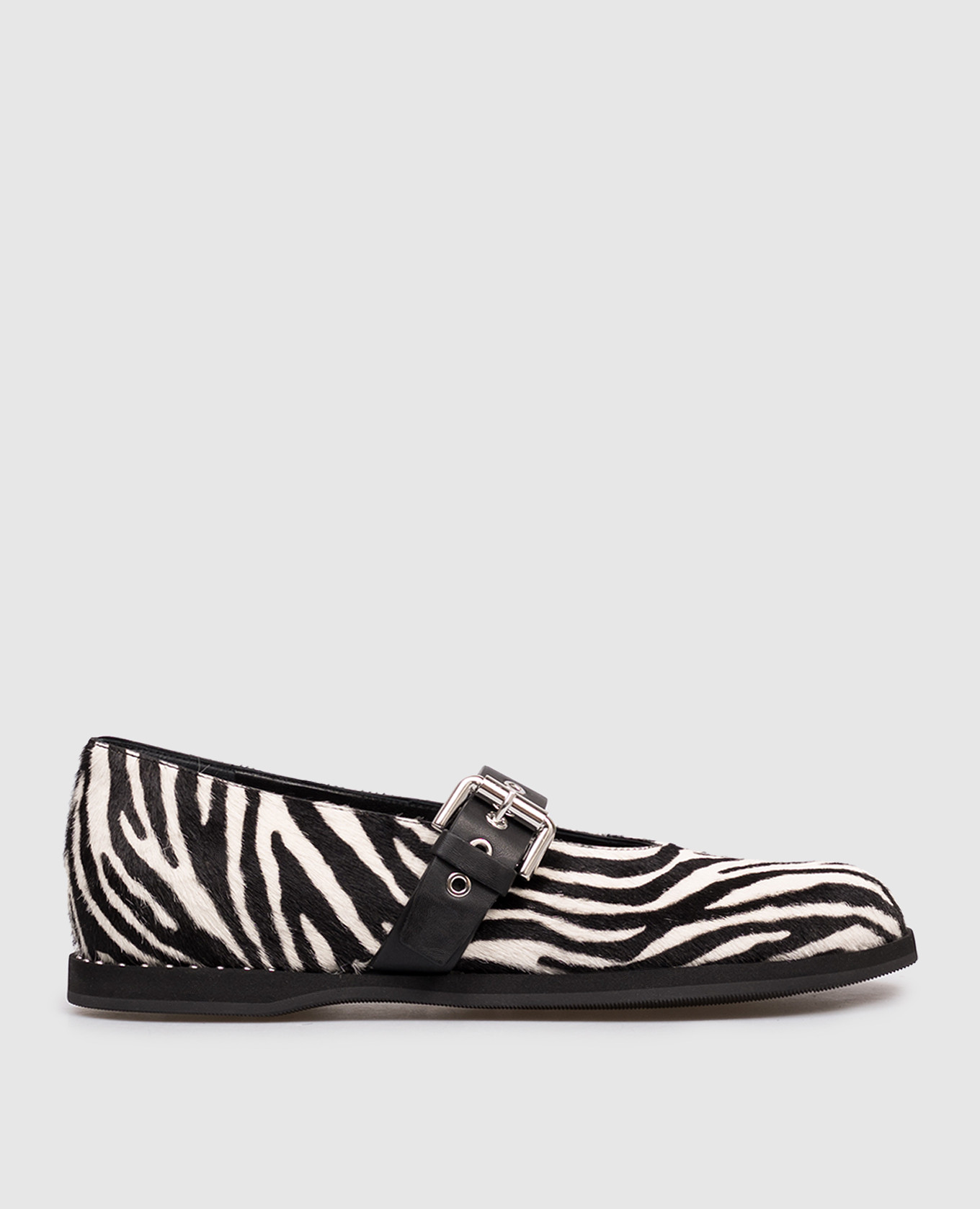 

White leather ballet flats with animal print Premiata