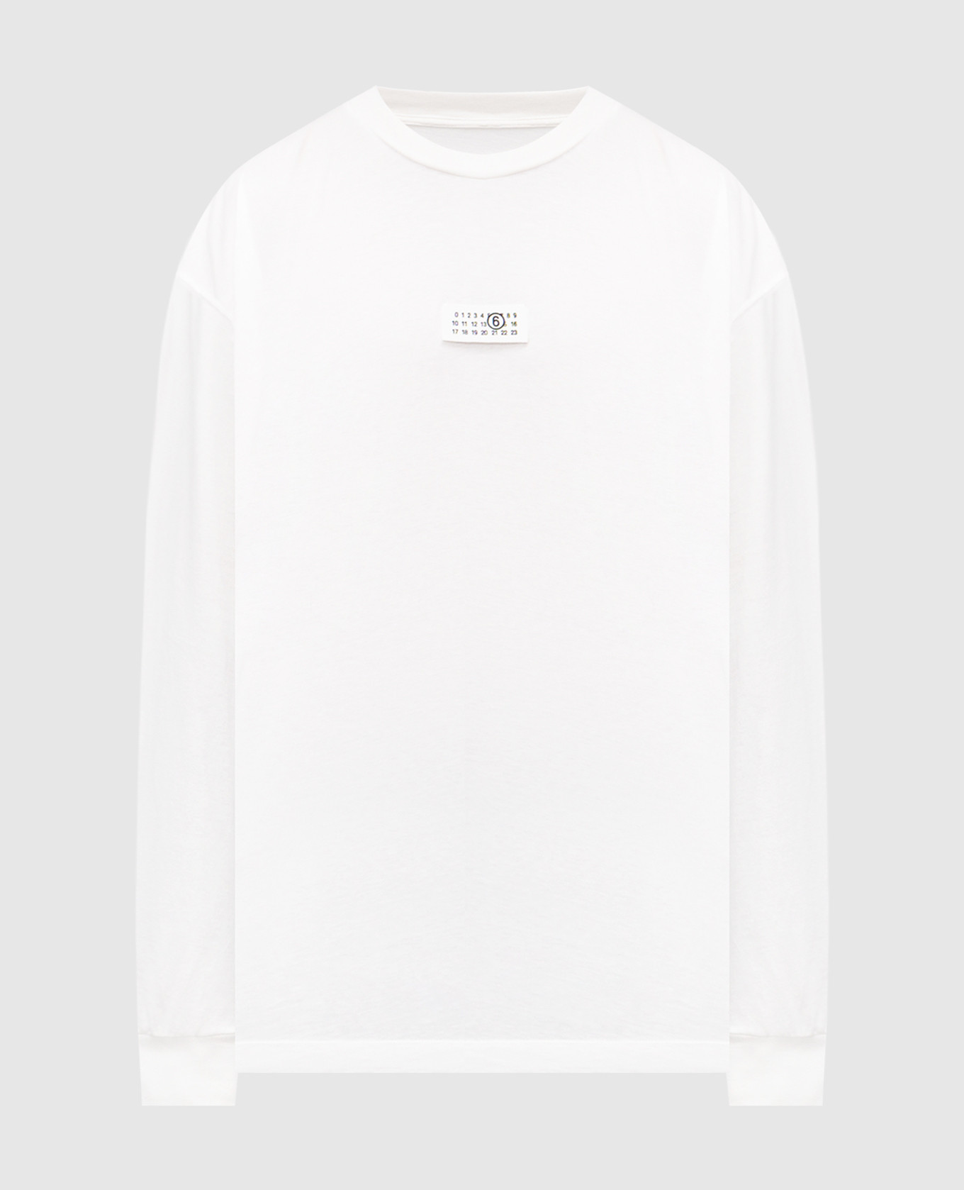 White long sleeve with logo patch Maison Margiela MM6