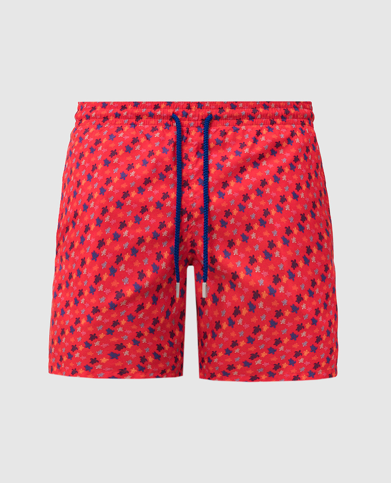 Red Micro Ronde Des Tortues Rainbow Print Swim Shorts